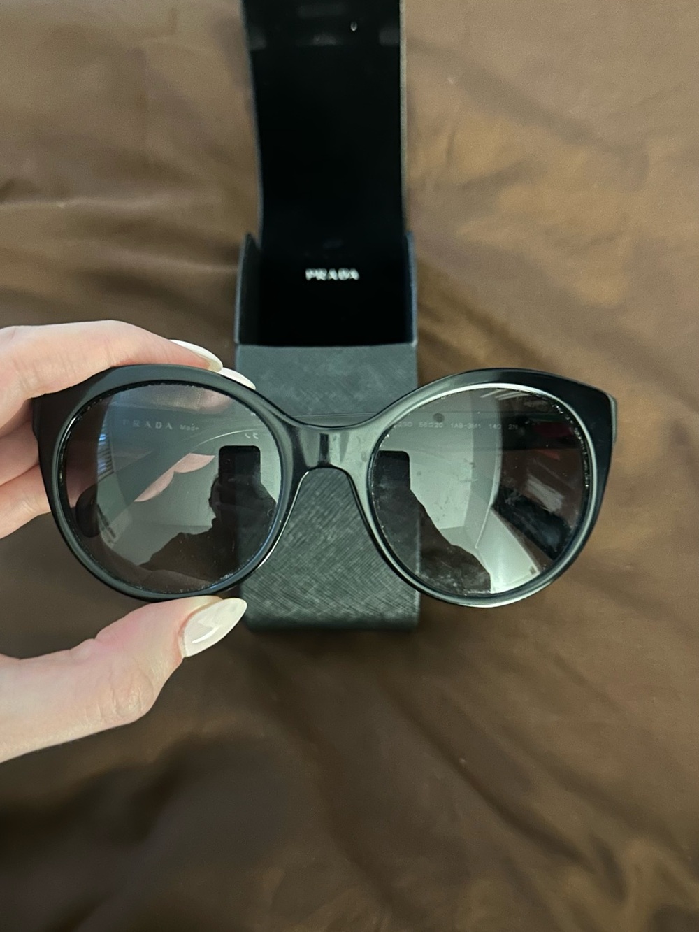 Prada Black Rounded Oversized Sunglasses